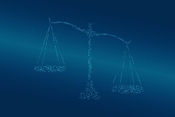 abstract scales on blue background